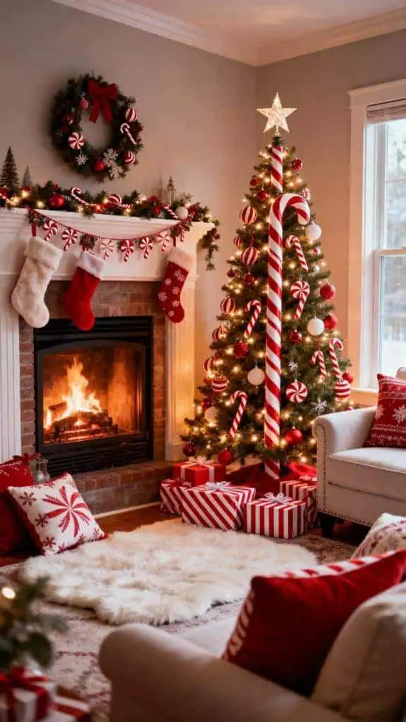 candy cane christmas decor