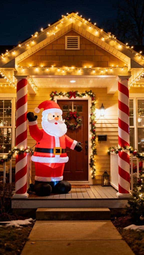 candy cane porch decorations