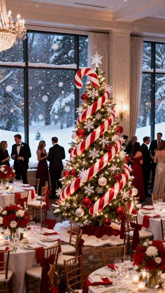 candy cane tree centerpiece