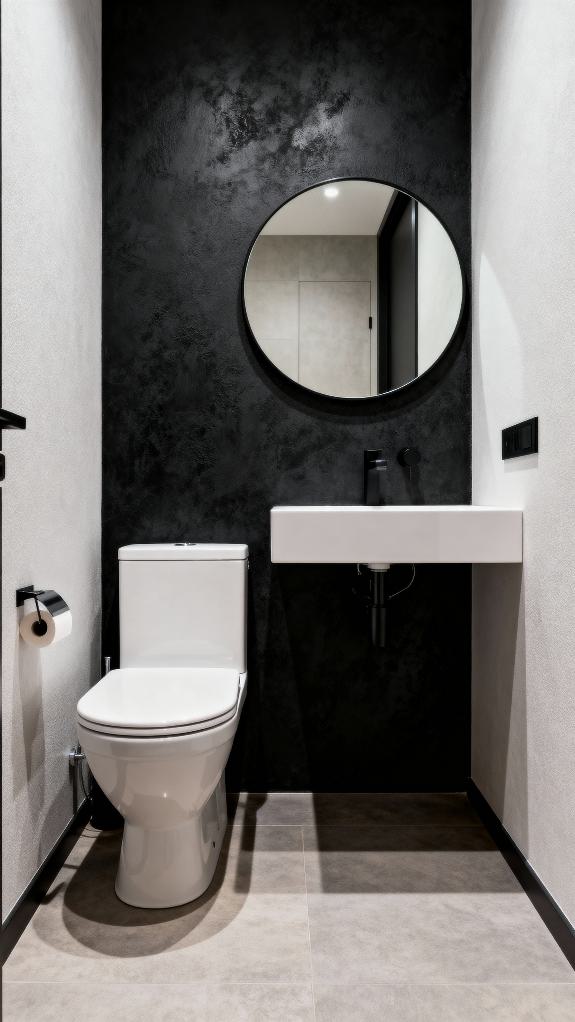 charcoal wall with minimalism