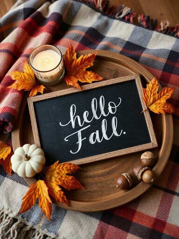 charming autumn chalkboard decor