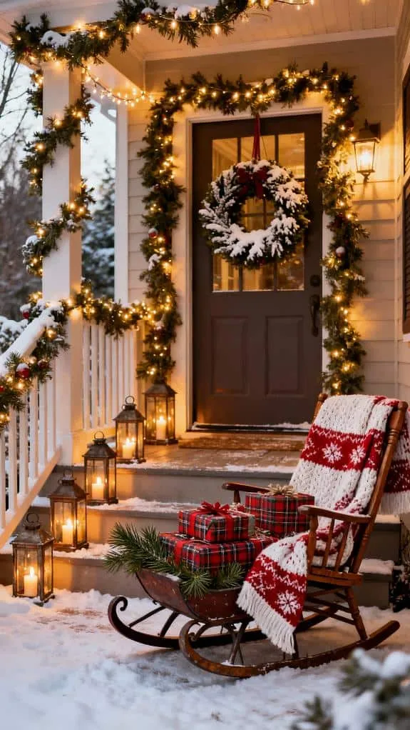 charming christmas porch decor