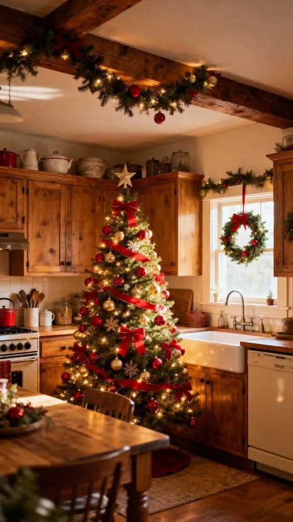 cheerful farmhouse christmas decor