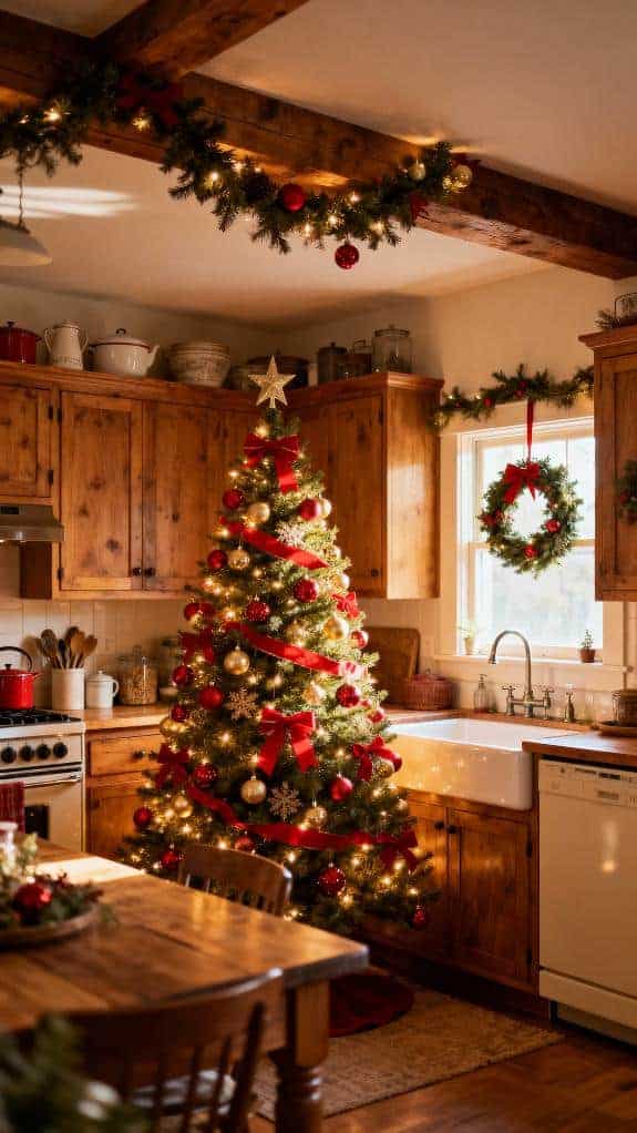 cheerful farmhouse christmas decor
