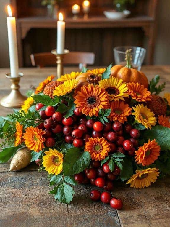 citrus and cranberry decor