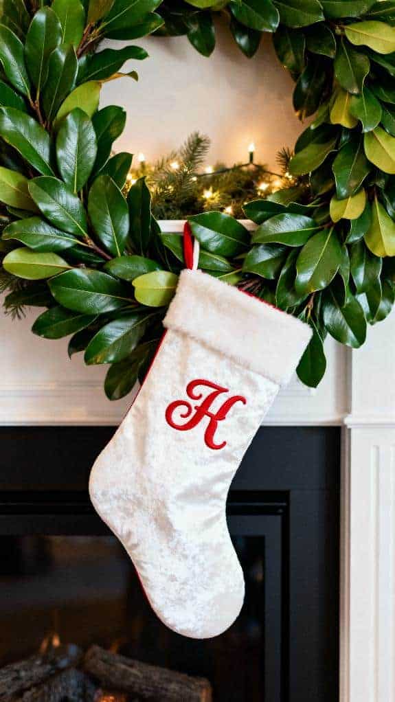 classic monogrammed holiday stocking
