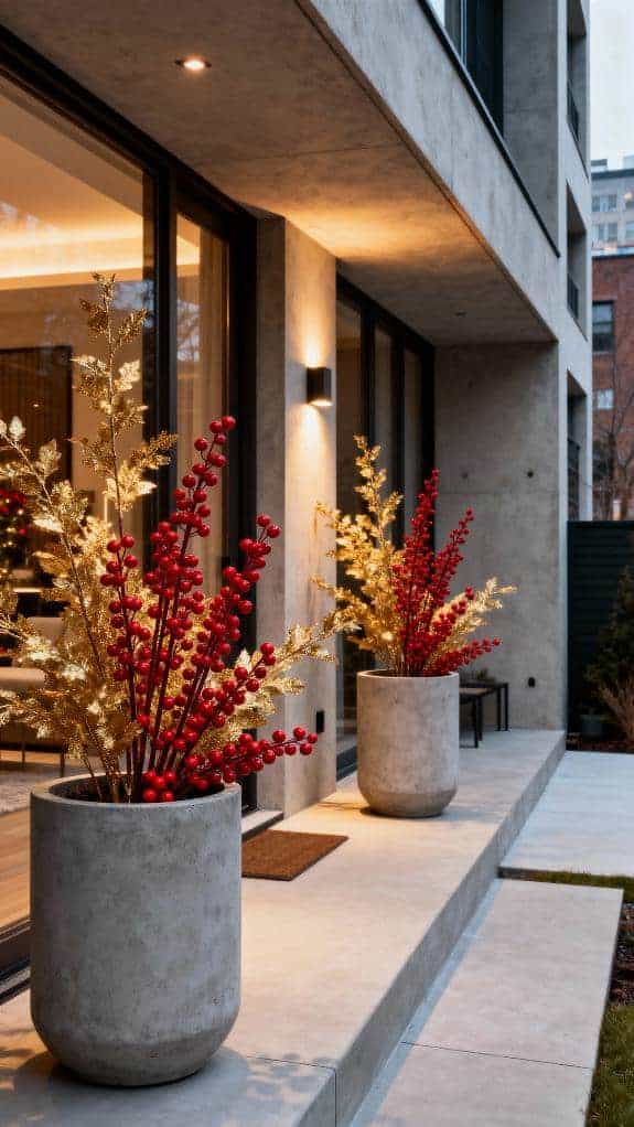 classy porch holiday decor