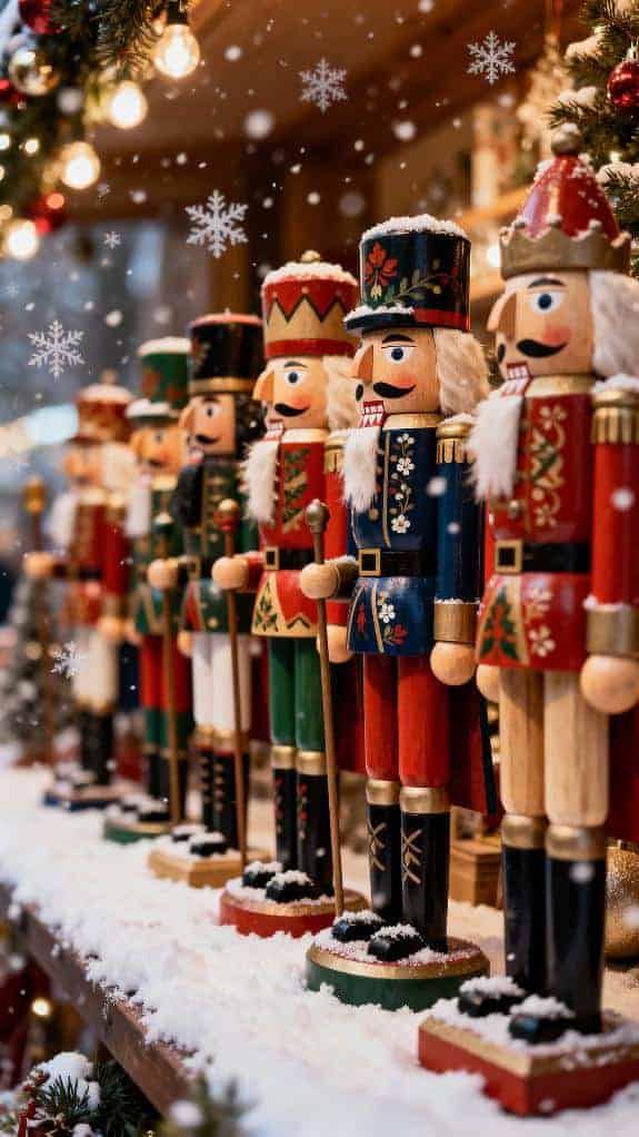 colorful festive nutcracker display