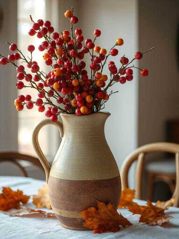 cozy autumn berry centerpiece