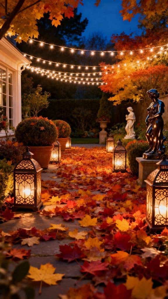 cozy autumn courtyard decor