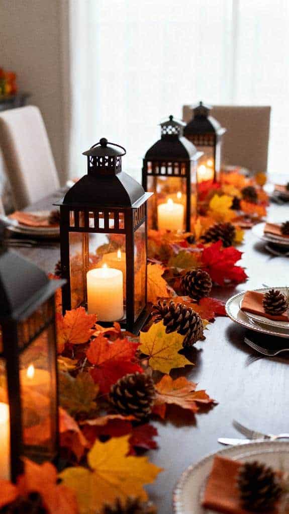 cozy autumn dining arrangement