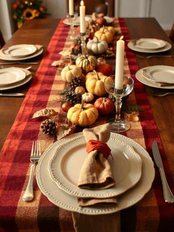 cozy autumn plaid runner