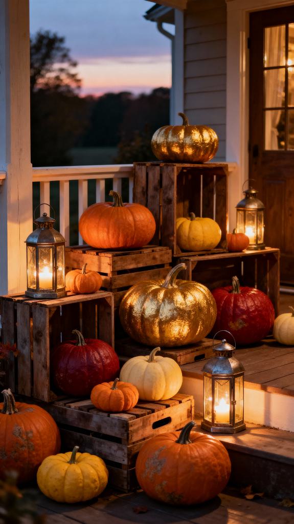 cozy autumn porch decor