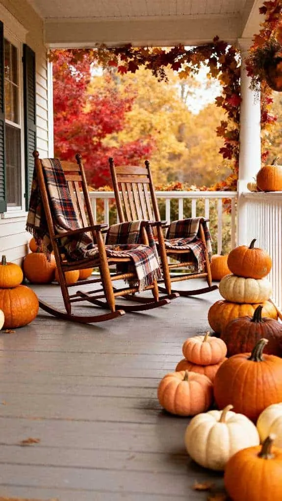 cozy autumn porch decor