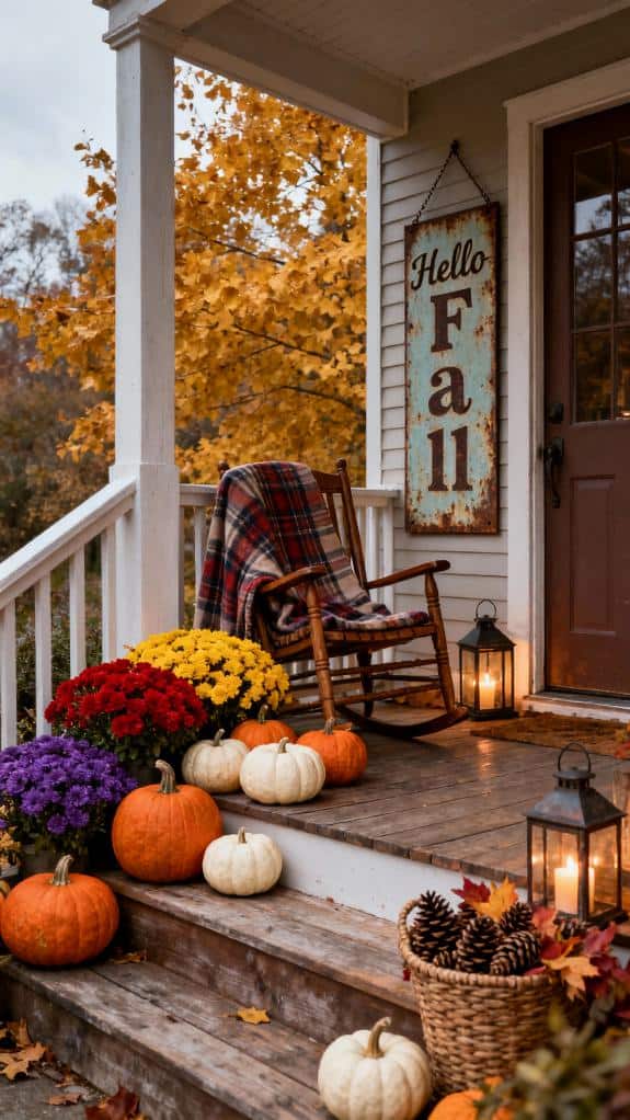cozy autumn porch decor