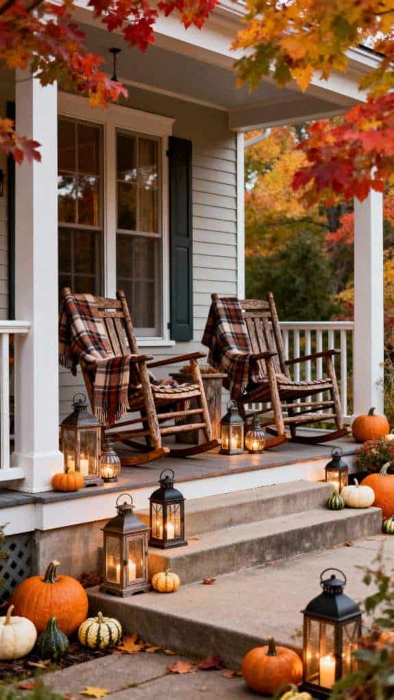 cozy autumn porch decor