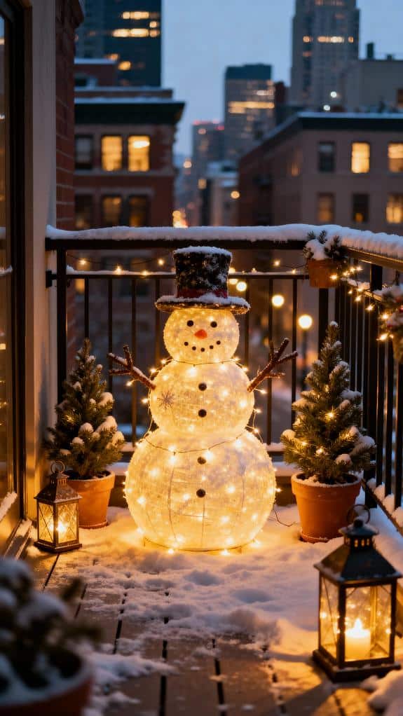 cozy balcony winter decor