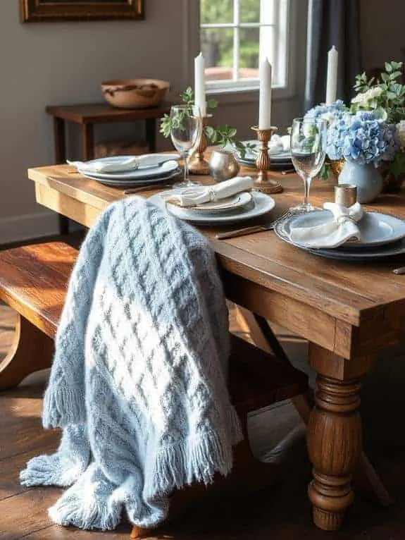 cozy blue throw charm