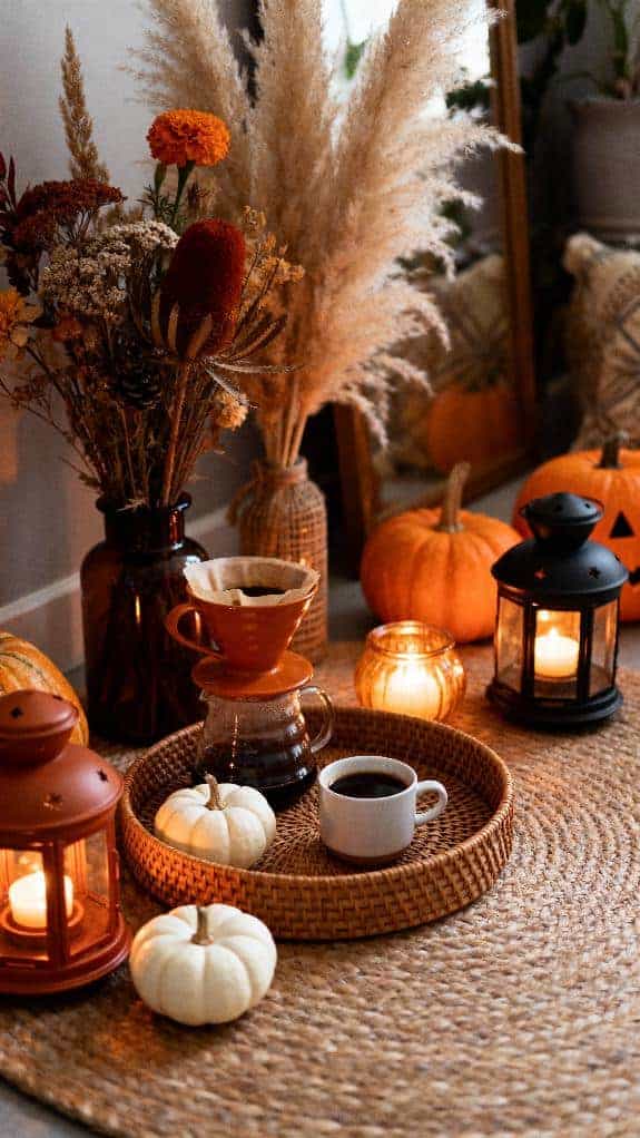 cozy boho coffee corner