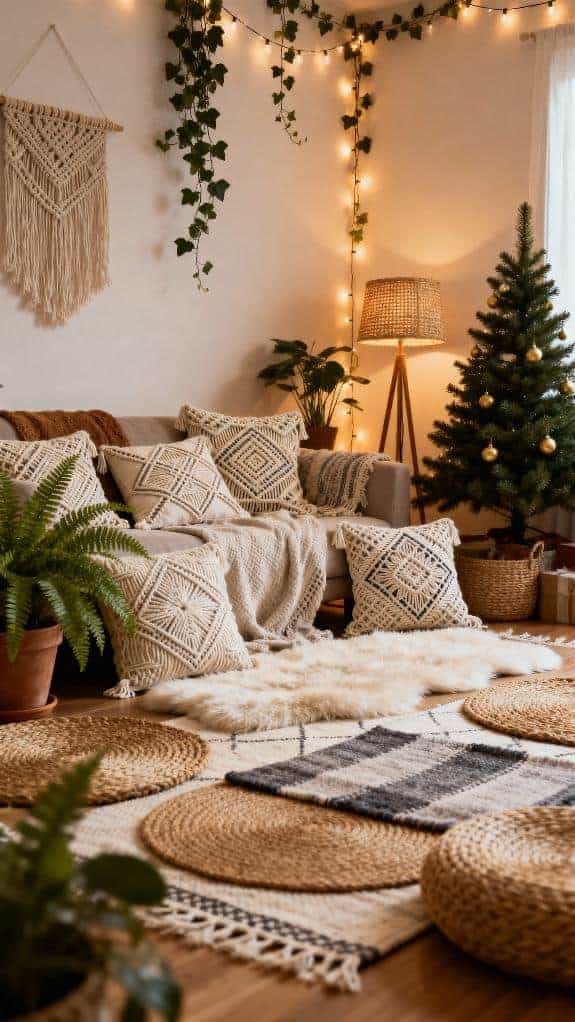 cozy boho living decor