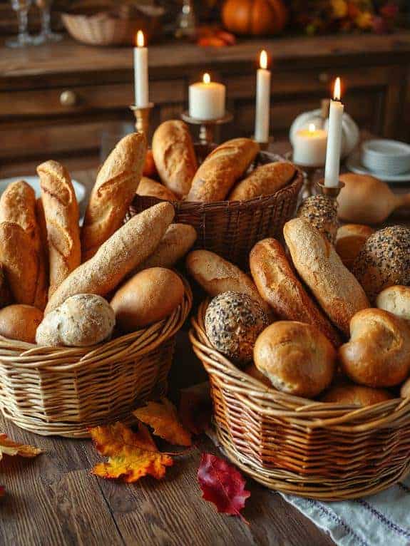 cozy bread baskets display