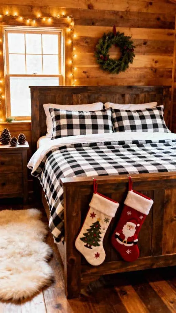 cozy buffalo check bedding