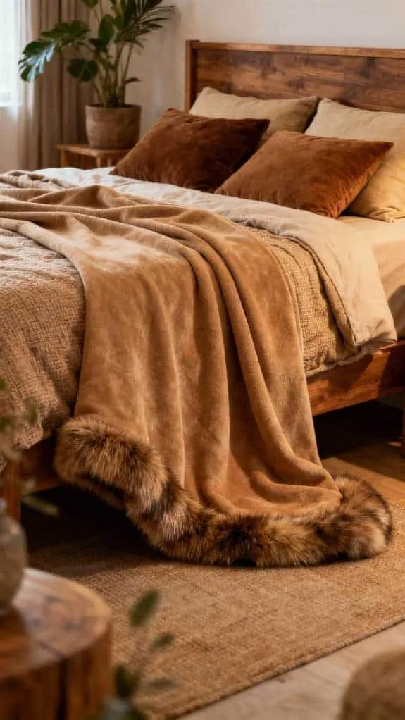 cozy camel throw blanket