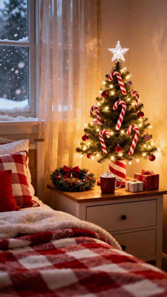 cozy candy cane decor