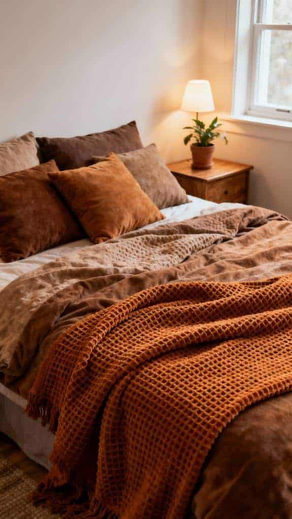 cozy caramel waffle blanket