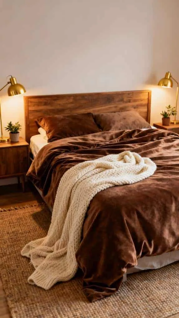 cozy chocolate duvet ensemble