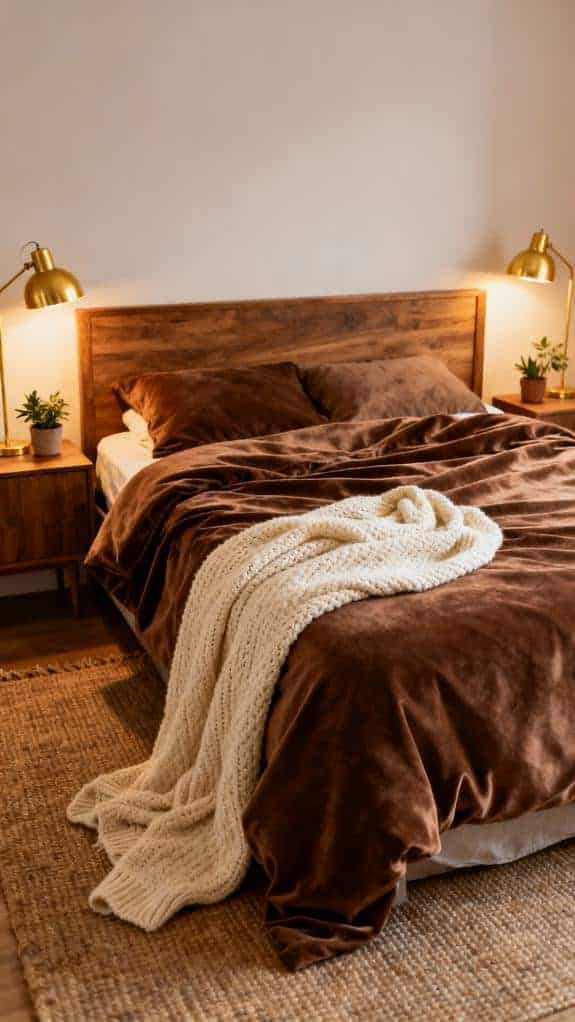 cozy chocolate duvet ensemble
