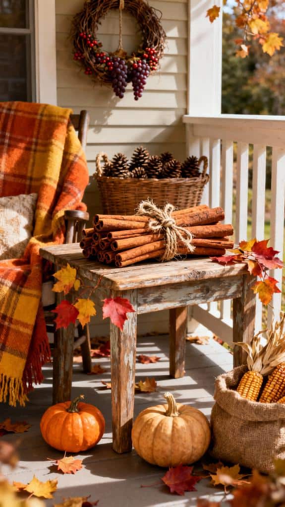 cozy cinnamon stick decor