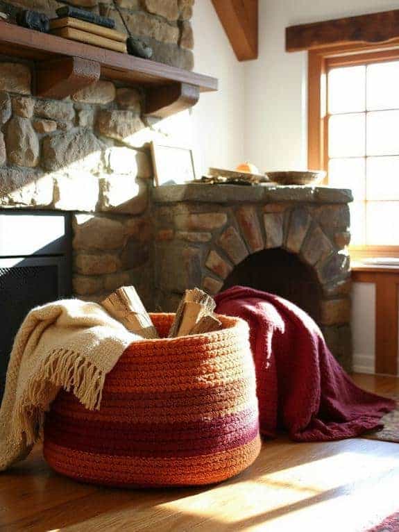 cozy crochet storage basket