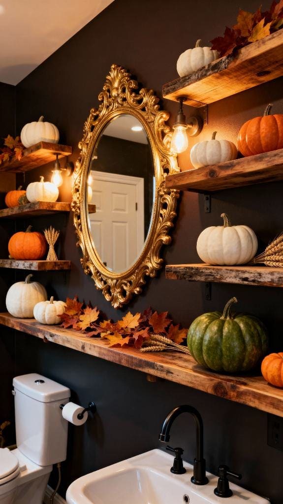 cozy dark bath decor