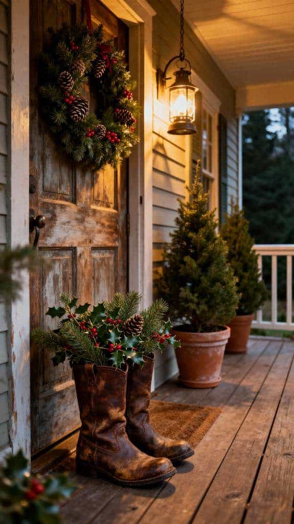 cozy entryway with decorations