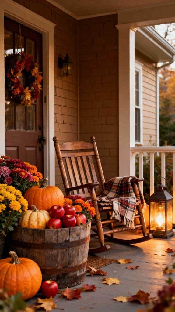 cozy fall front porch
