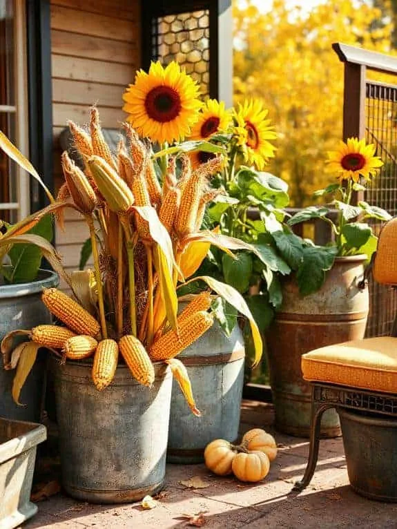 cozy fall patio decor