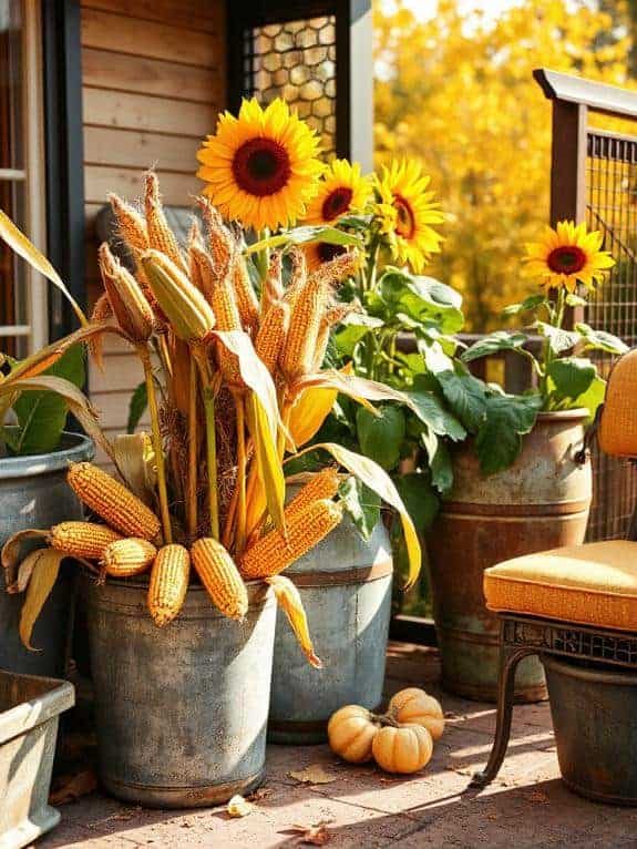 cozy fall patio decor