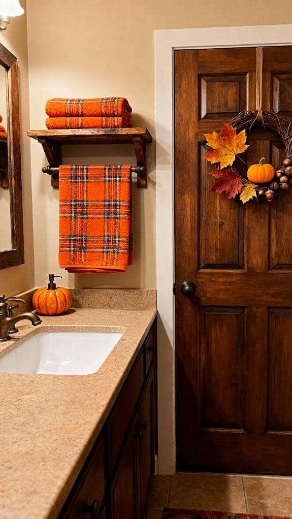 cozy fall powder room