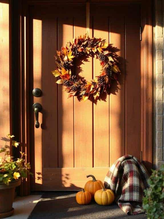 cozy fall wreath decor