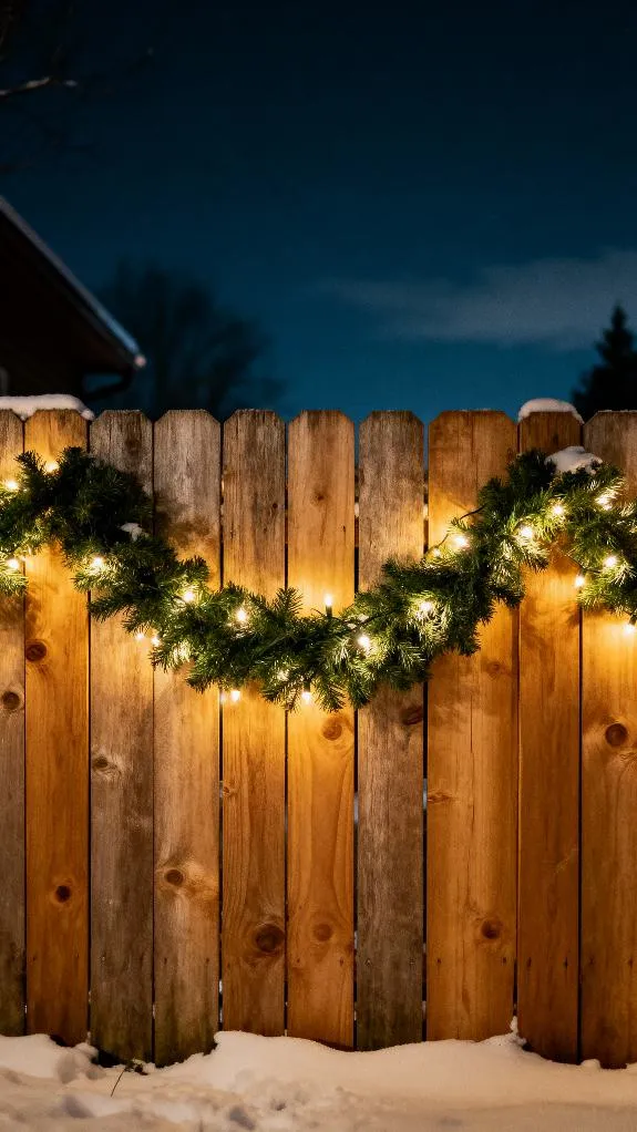cozy fence holiday decor