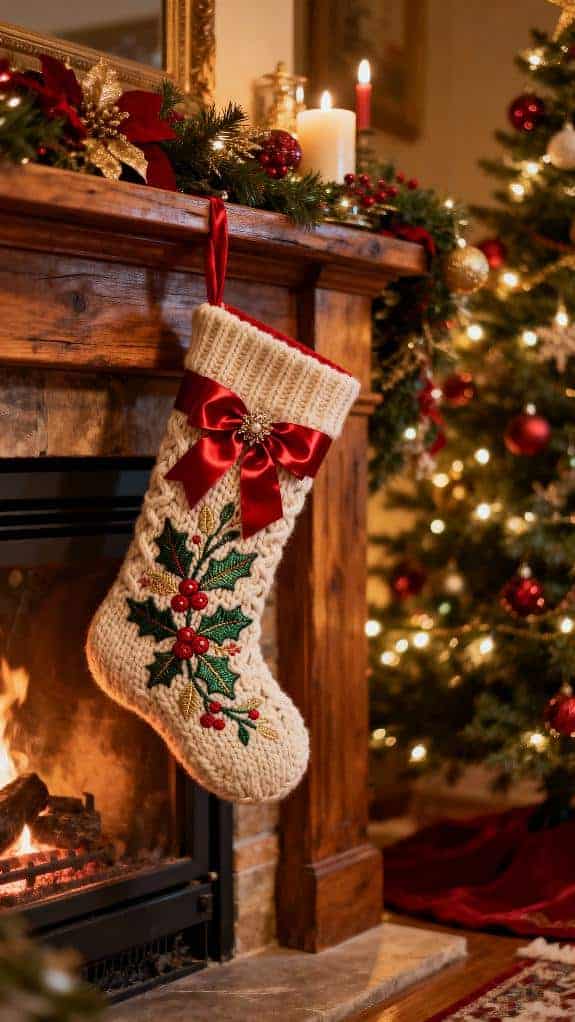 cozy festive knit stocking