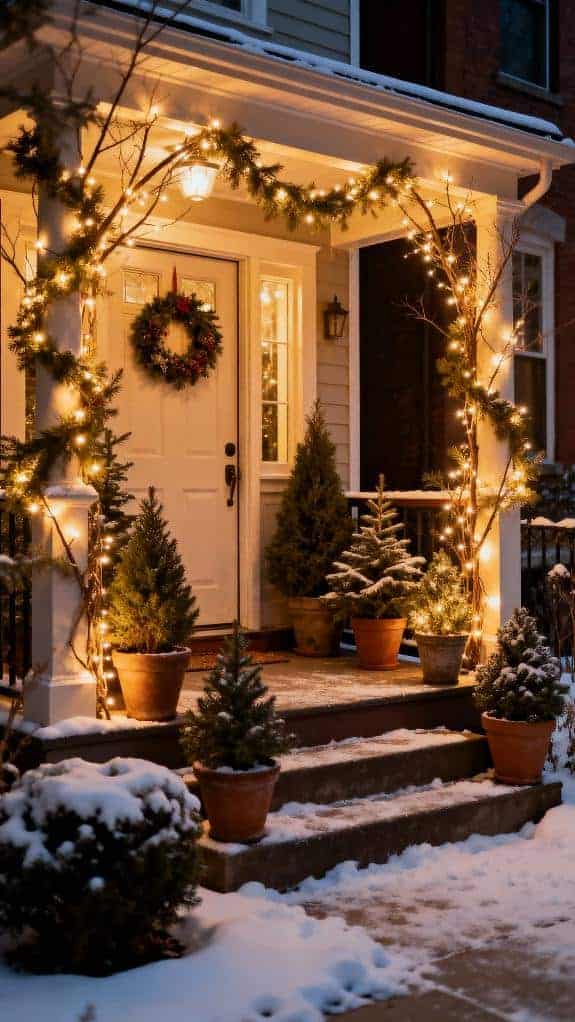 cozy festive porch decor