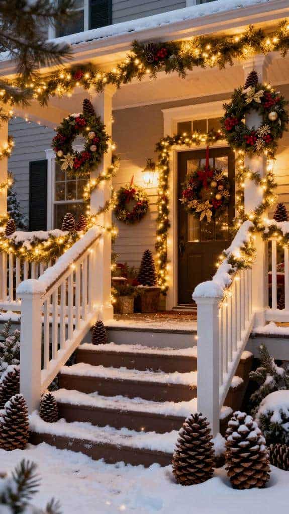cozy festive porch decor