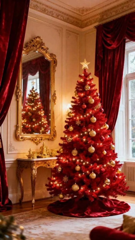 cozy festive red decor