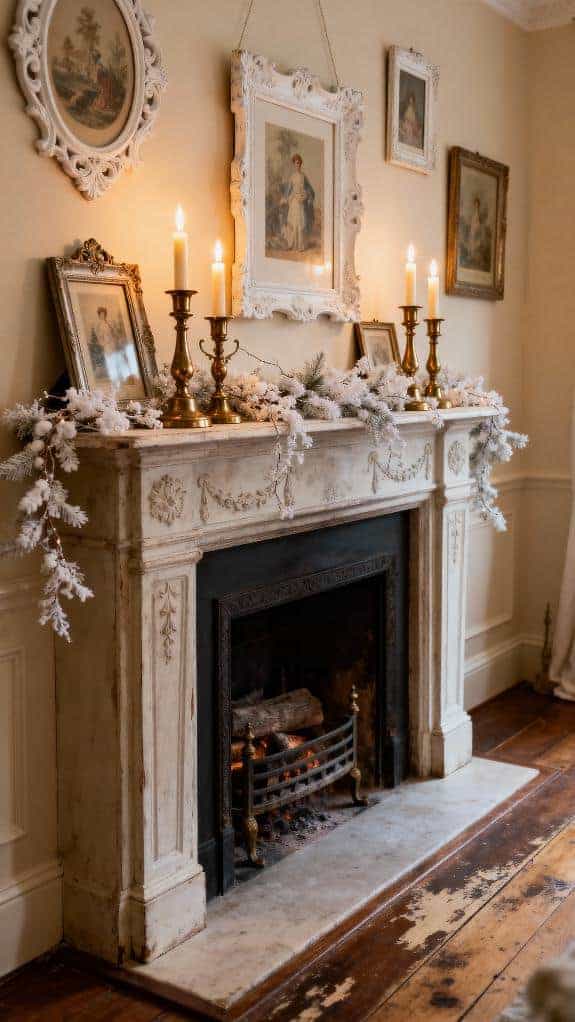 cozy french no l fireplace decor