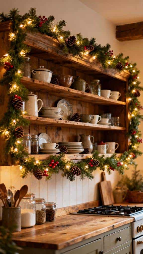 cozy garland and lights