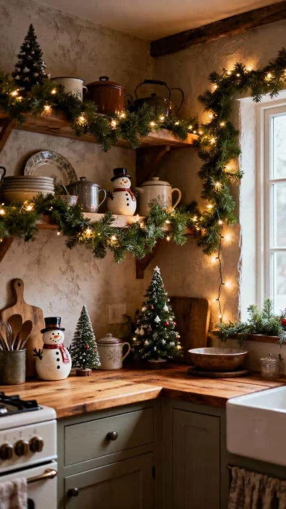 cozy garlands and lights