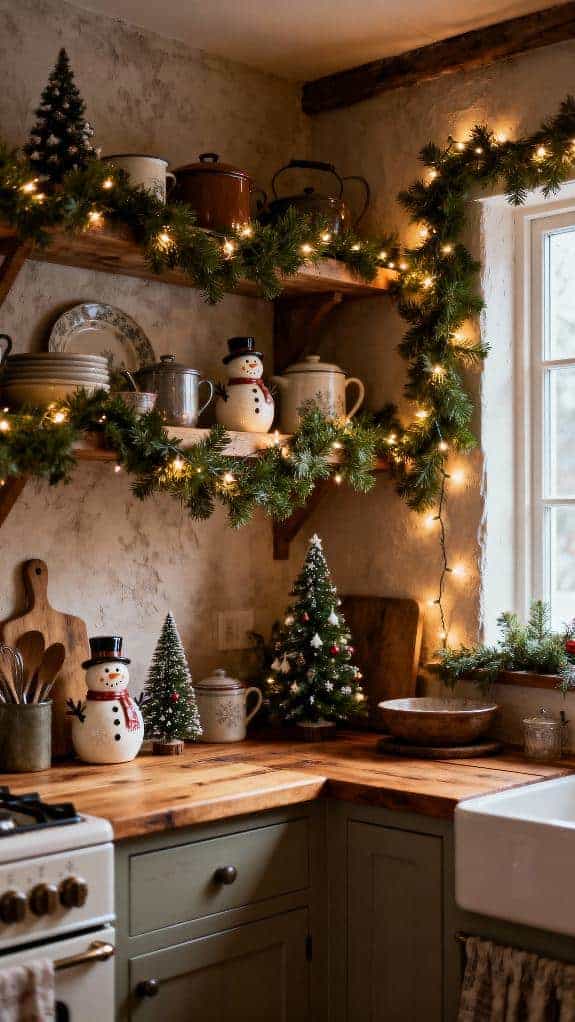 cozy garlands and lights