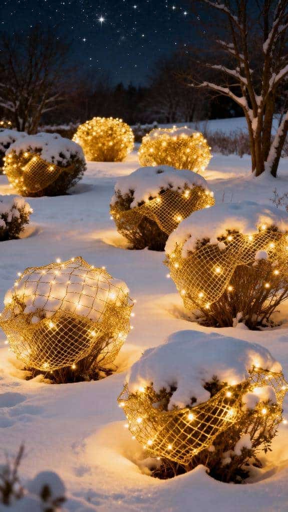 cozy golden lights glow
